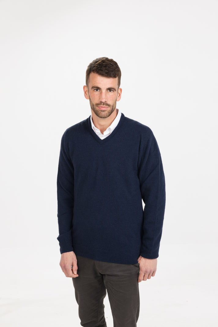 Possum Vee Neck Plain Sweater