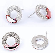 Pink Swarovski Crystal Earrings