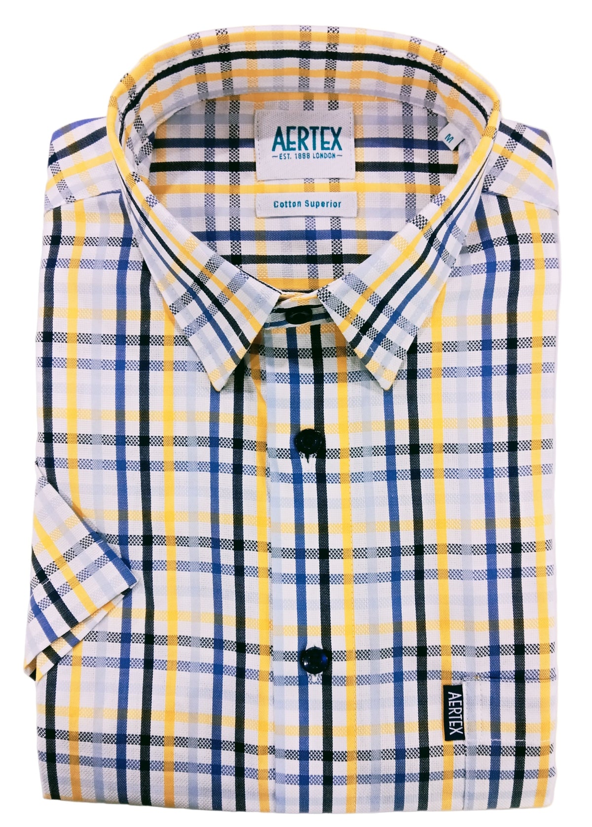 Aertex Somerset Short Sleeve Shirt Blue