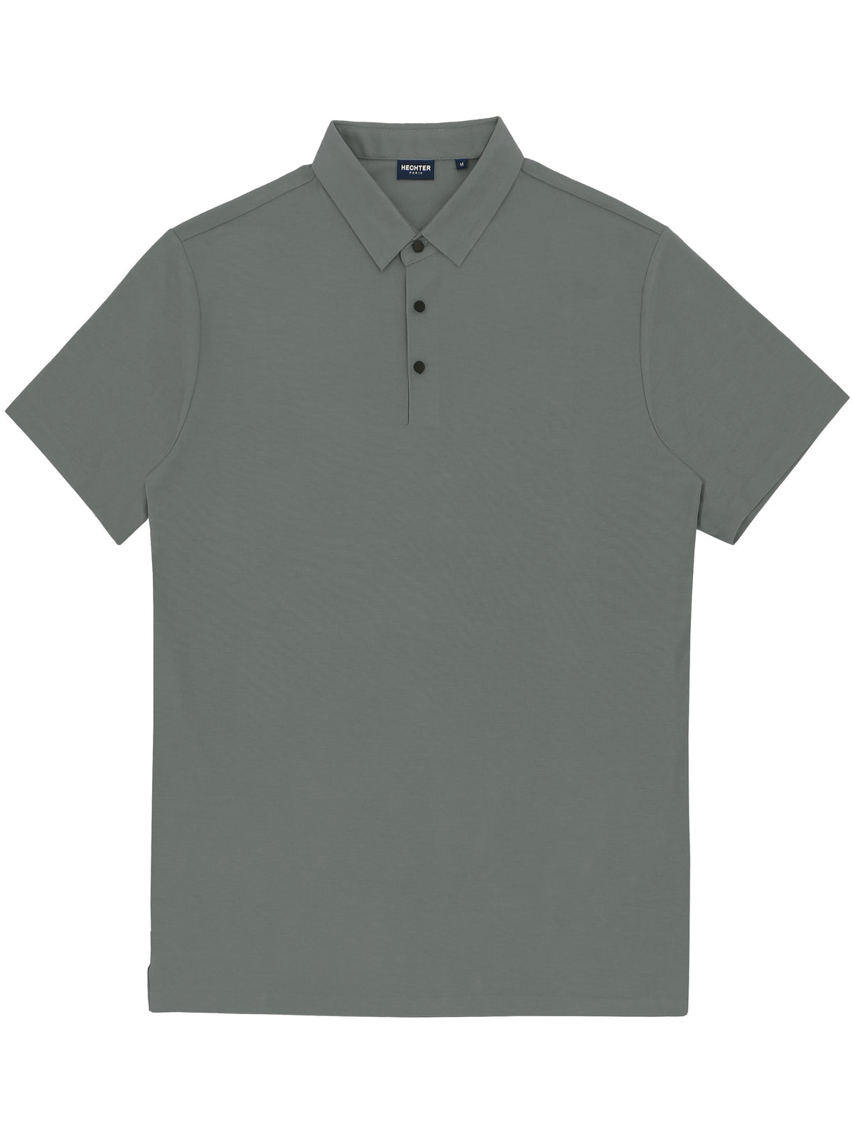 Gray polo shirt on a white background