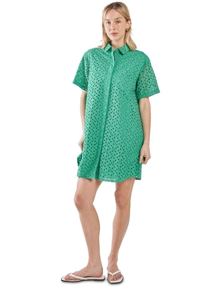 Sass Steva Shirt Dress Green