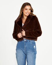 SASS Xanthe Cropped Fur Jacket