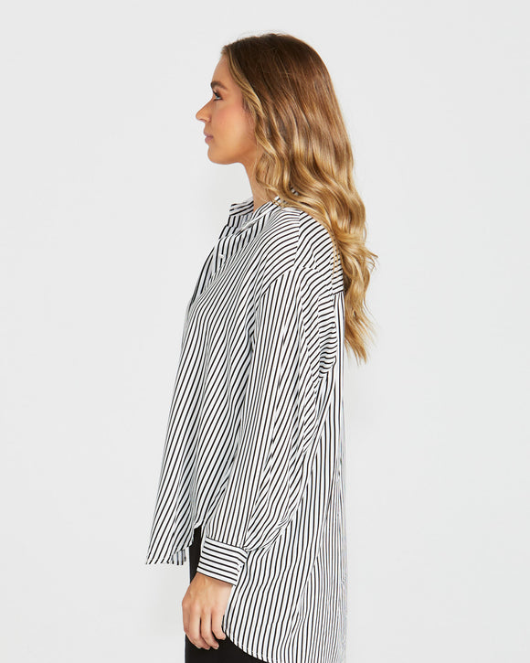 SASS Theo Oversized Stripe Shirt