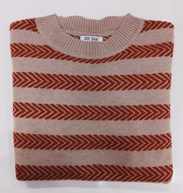 See Saw Chevron Stripe Sweater