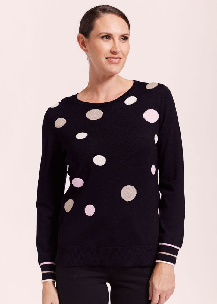 See Saw Multi Spot & Stripe Back Jumper