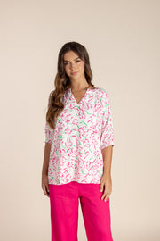 Two-T's Floral Print Top