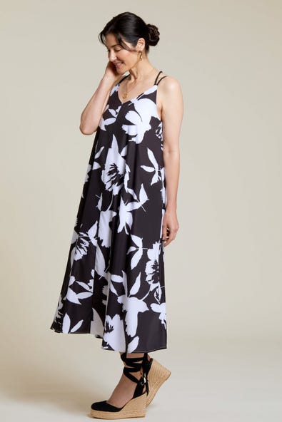 Tribal Lined Maxi Dress