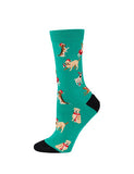 Womens Santa Paws Bamboo Socks