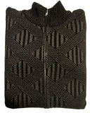 Mens Knit Fleece Jacket Black