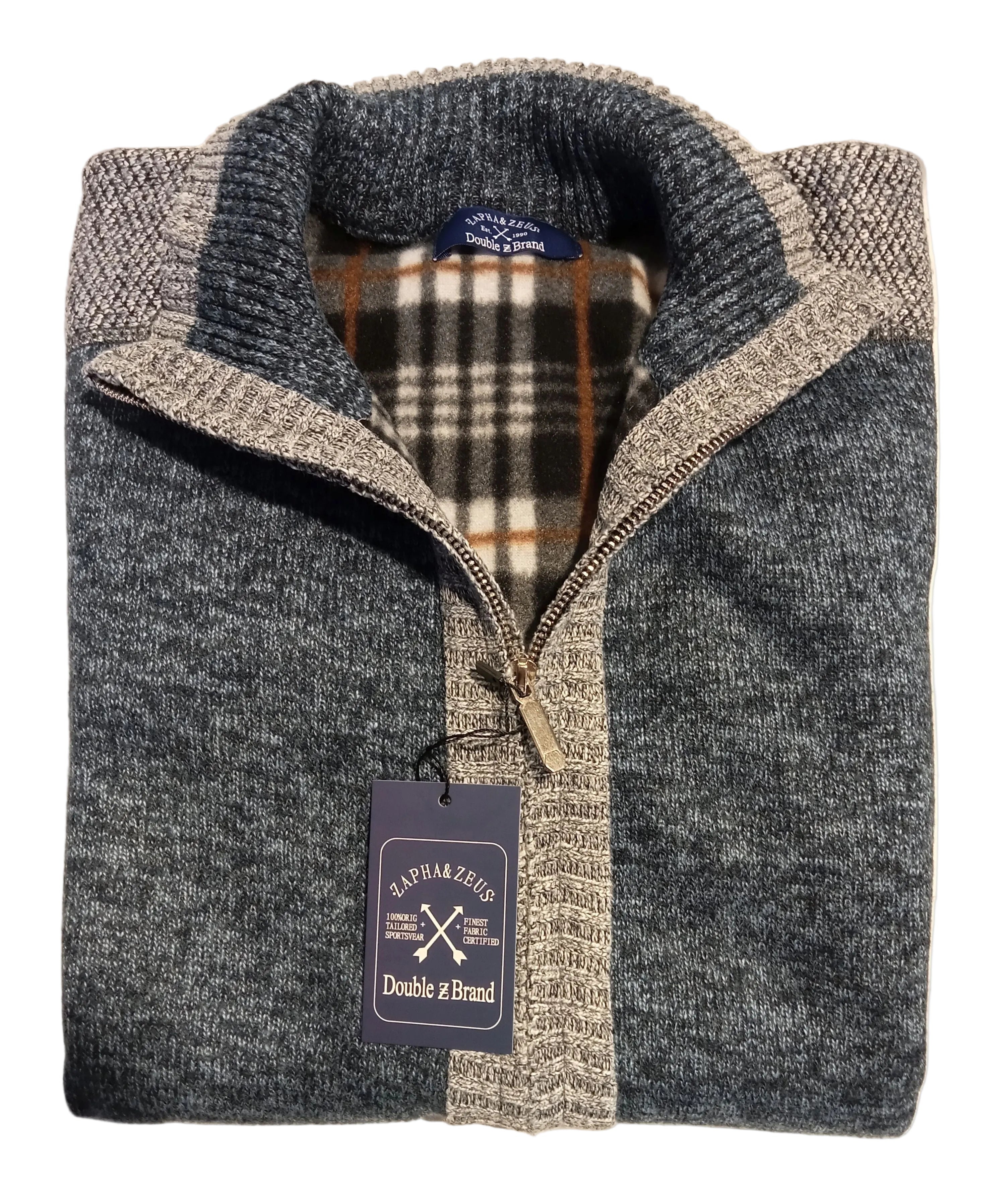 Mens Knit Fleece Jacket Navy