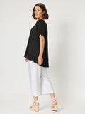 Clarity Button Back Top Black