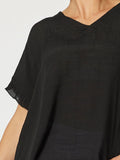 Clarity Button Back Top Black