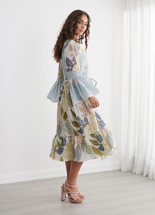 Caju Floriental Print Dress W Belt