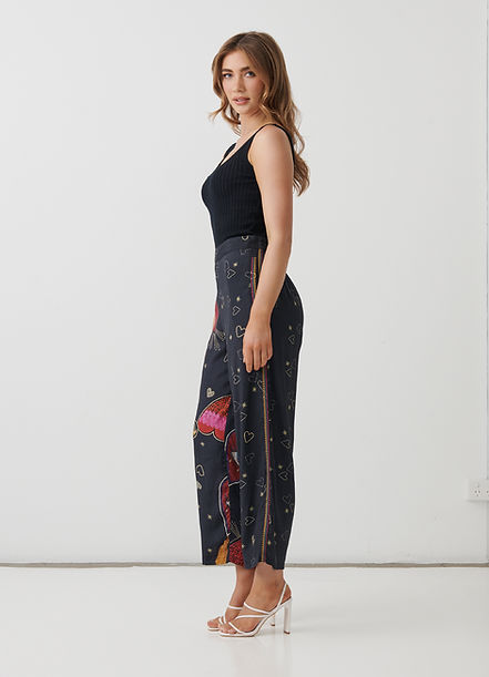 Holmes & Fallon Mystic Hearts Print Pant