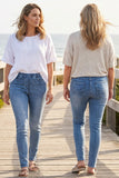 Cafe Latte Washed Denim Jegging