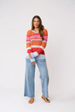 Foil Stripe A Pose Sweater Sundown Stripe