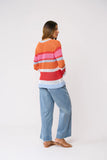 Foil Stripe A Pose Sweater Sundown Stripe