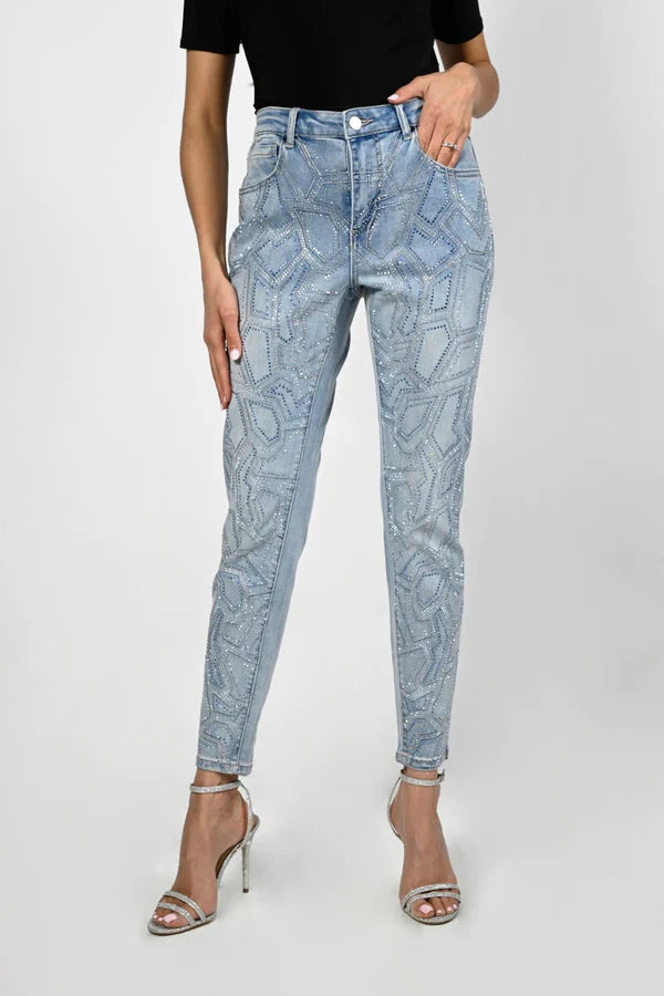 Frank Lyman Crystal Bling Jean