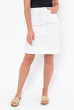 Jump White Denim Skirt