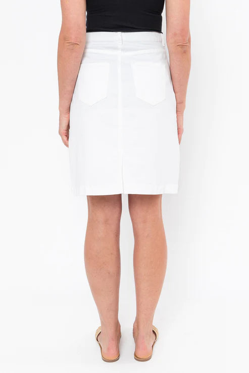 Jump White Denim Skirt