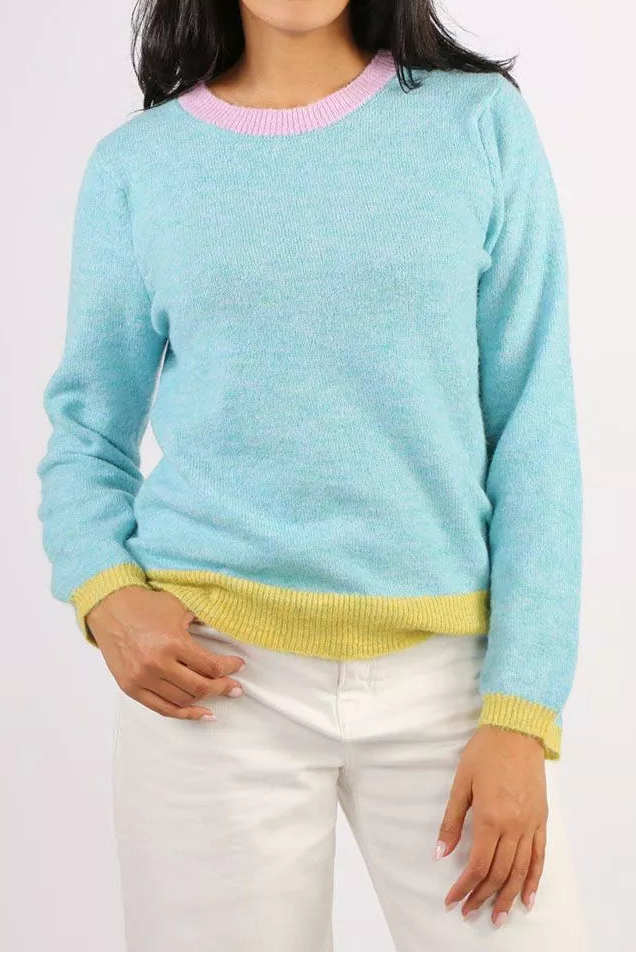 Caju Contrast Ribbing Knit Jumper