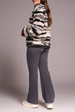 Tribal Mixed Faux Fur Zip Jacket