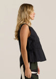 Sass Elin Gathered Tie Top Black