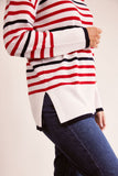 See Saw Luxe Merino Wool Crew Stripe Sweater