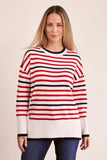 See Saw Luxe Merino Wool Crew Stripe Sweater