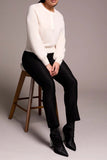 Tribal Sparkle Pull On Ankle Pant With Back Leg Seam
