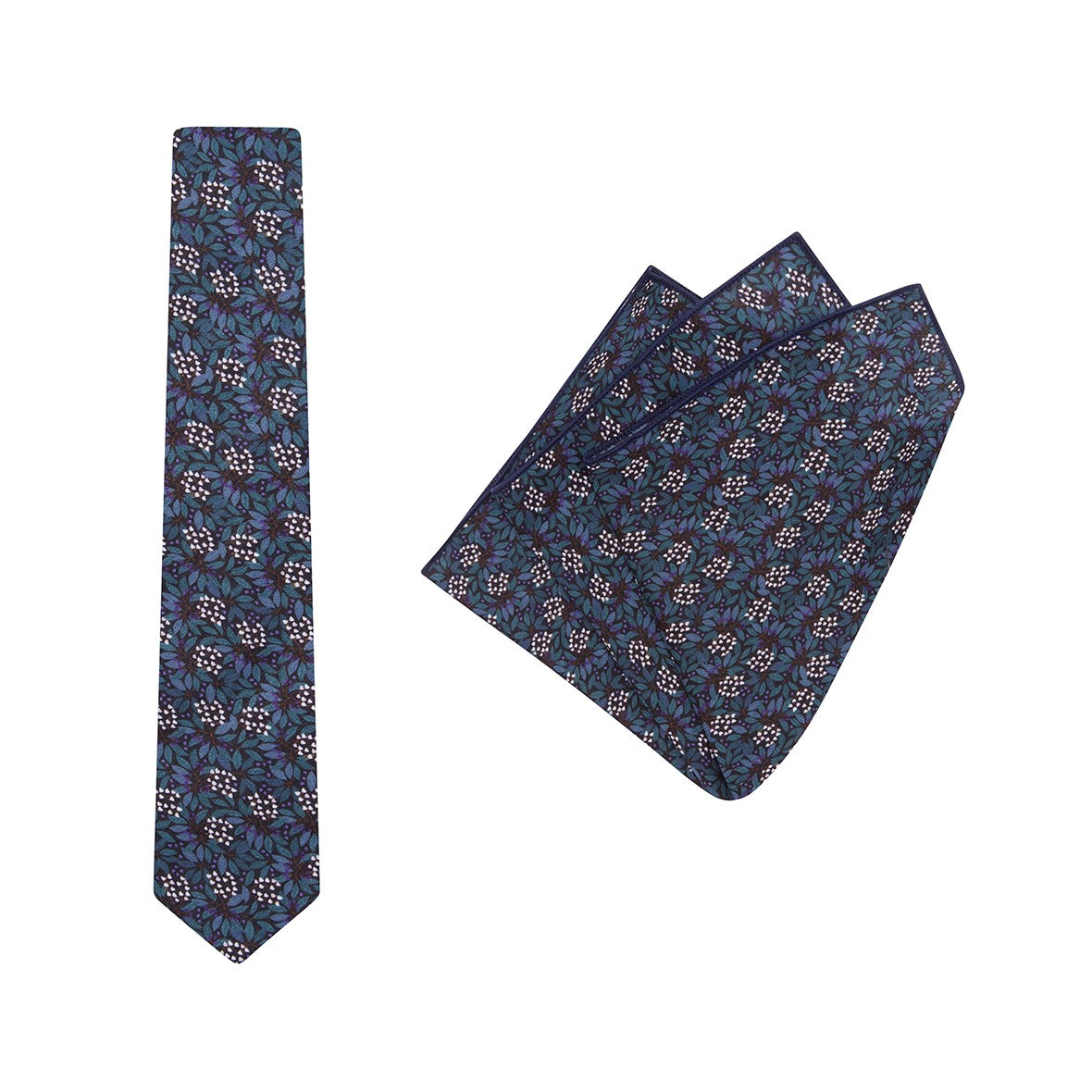 Tie & Pocket Square, Jocelyn Proust, Navy/Green