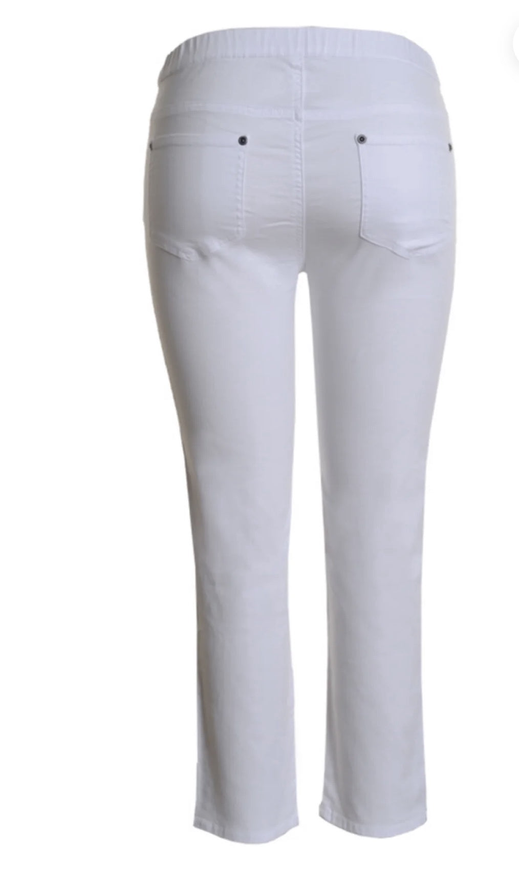 White pants on a white background