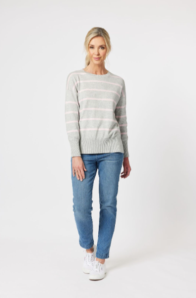 Gordon Smith Mosman Stripe Crew Neck Jumper 