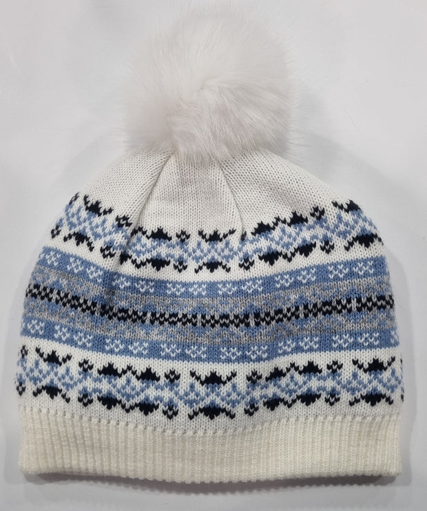 fair isle knit beanie 1size / winter white