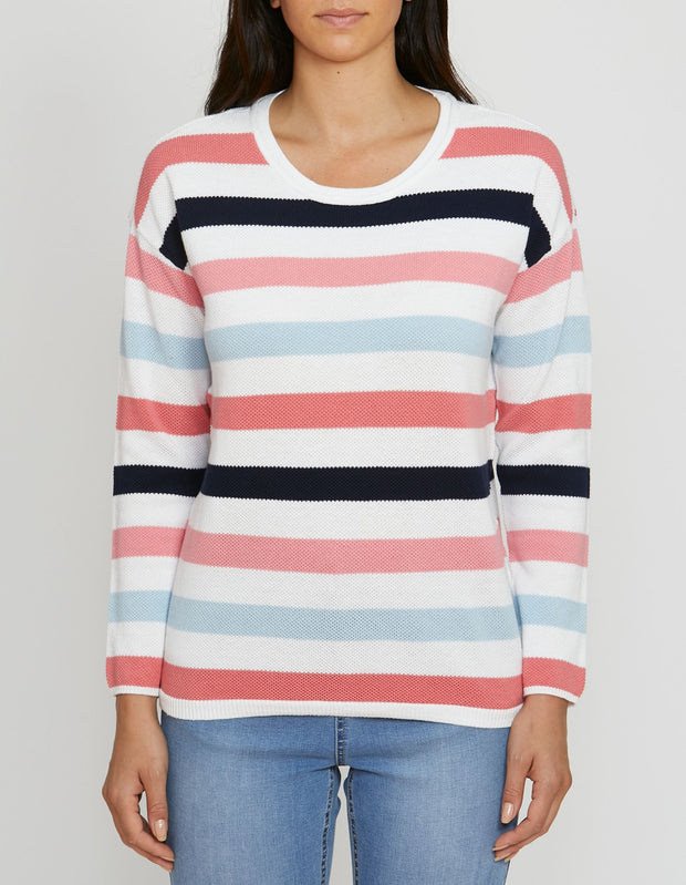 jump clothes stripe texture knit