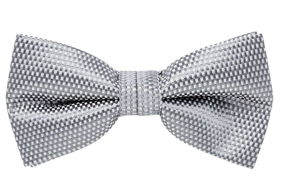 bow tie & pocket square, carbon, grey