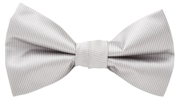 bow tie & pocket square pinstripe, grey
