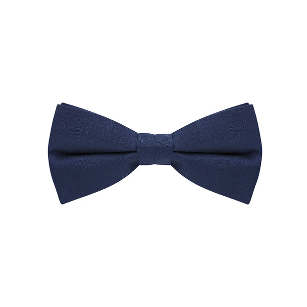 bow tie & pocket square, plain, midnight