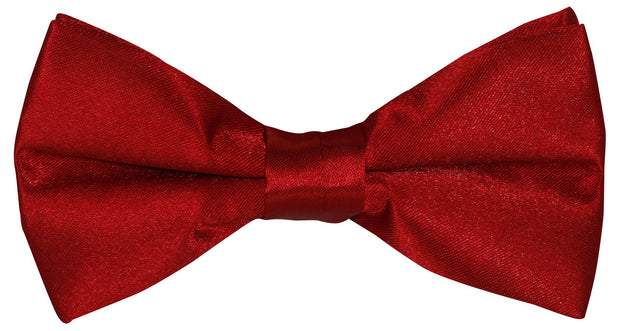 bow tie & pocket square, plain, red