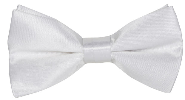 bow tie & pocket square,, plain, white