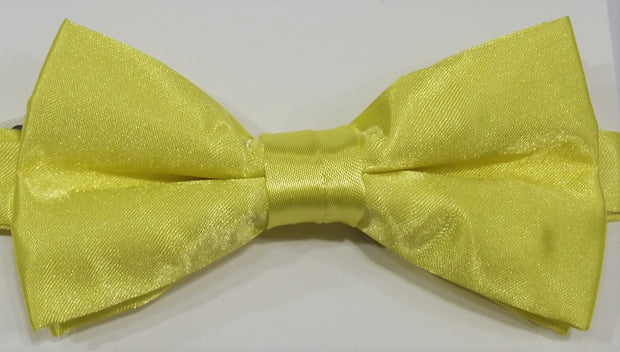 bow tie & pocket square, plain, yellow
