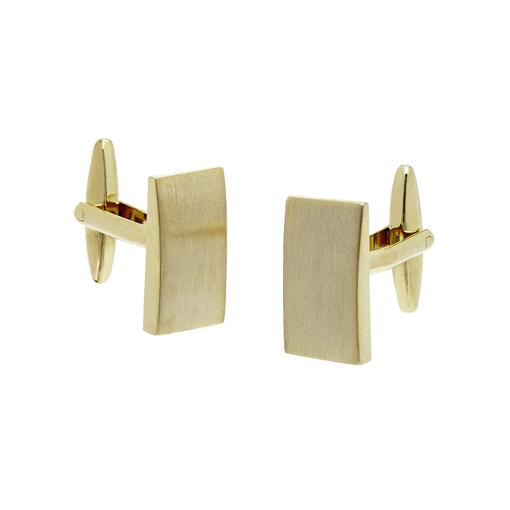 cufflinks brushed gold plated
