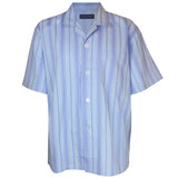 Men's short-sleeve cotton shirt with a colorful windsurfing print