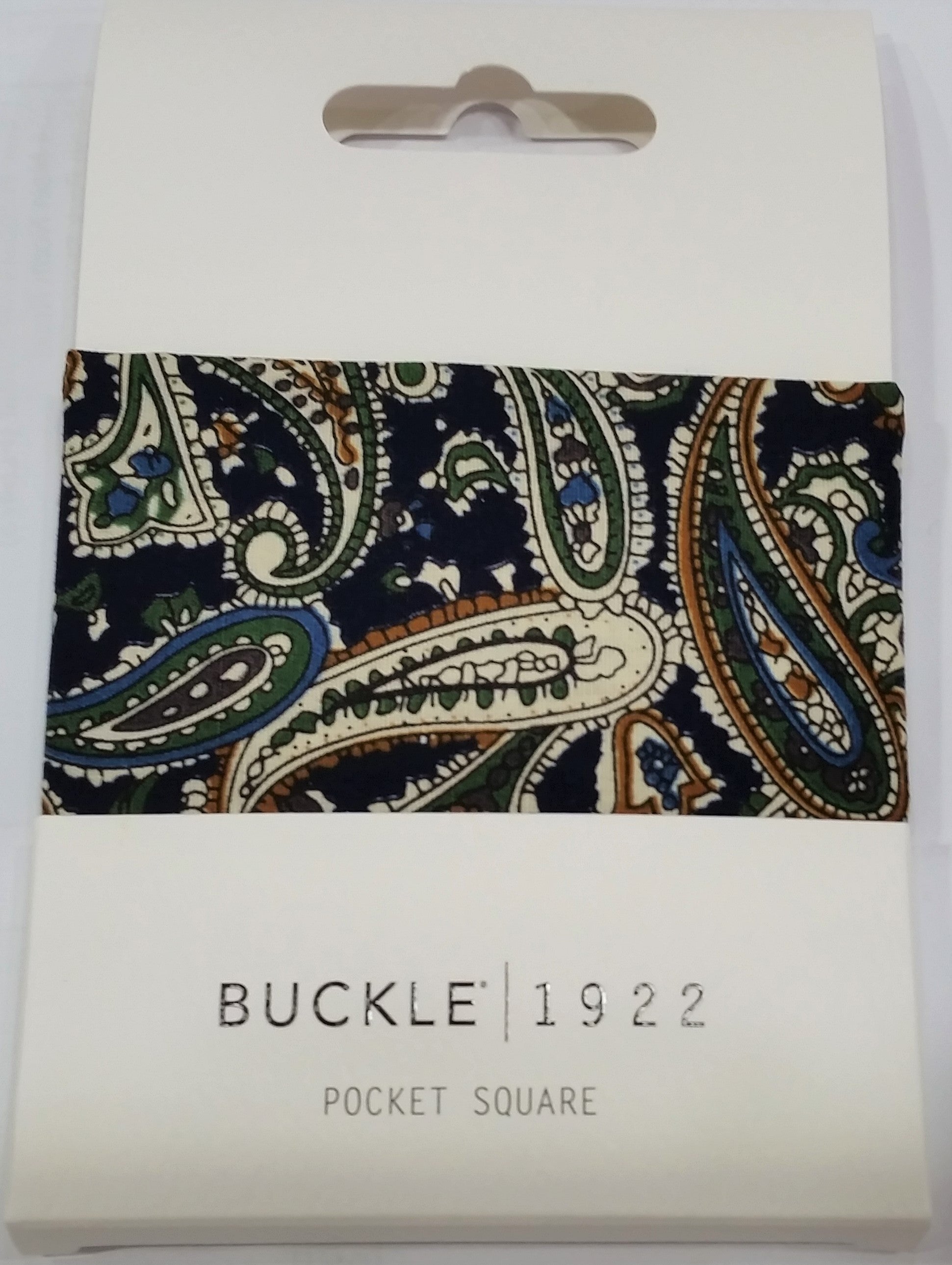 pocket square, paisley brown