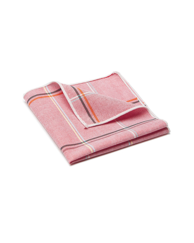 pocket square plaid pink