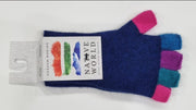 possum multi fingerless gloves 1size / cosmic blue