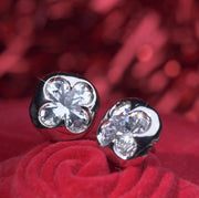 Swarovski Crystal Flower Stud Earrings