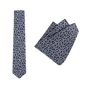 tie & pocket square proust 1size / navy / silver