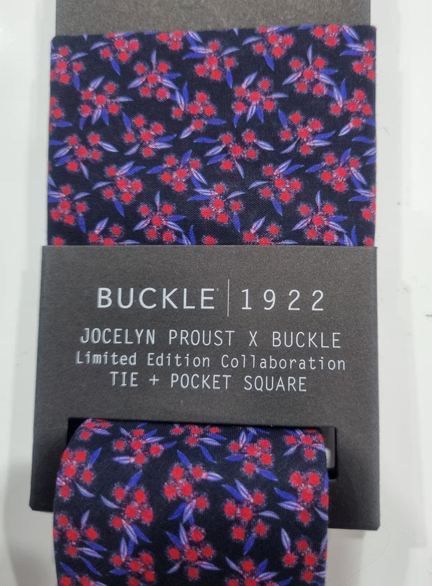 tie & pocket square, floral