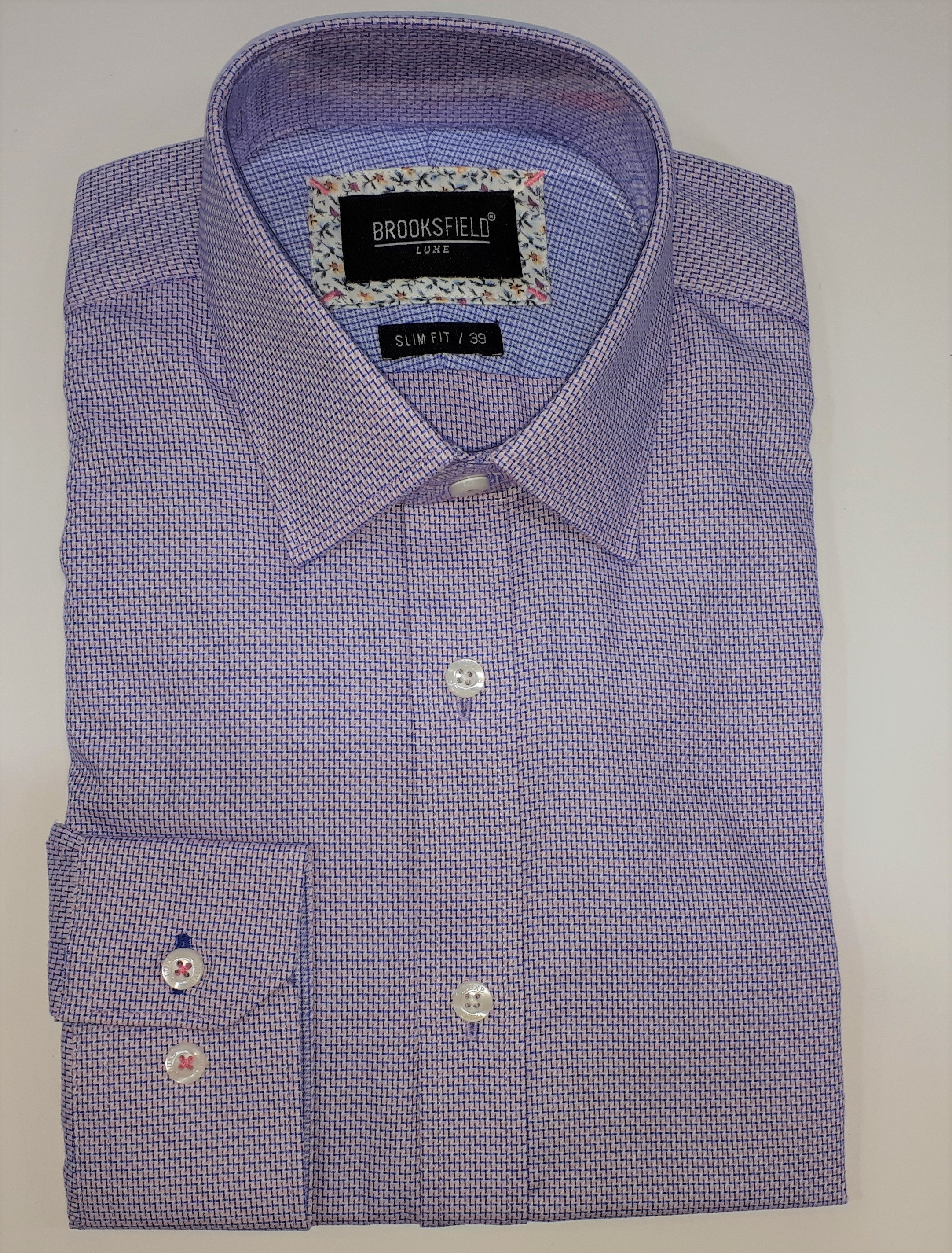 brooksfield luxe intricate weave shirt